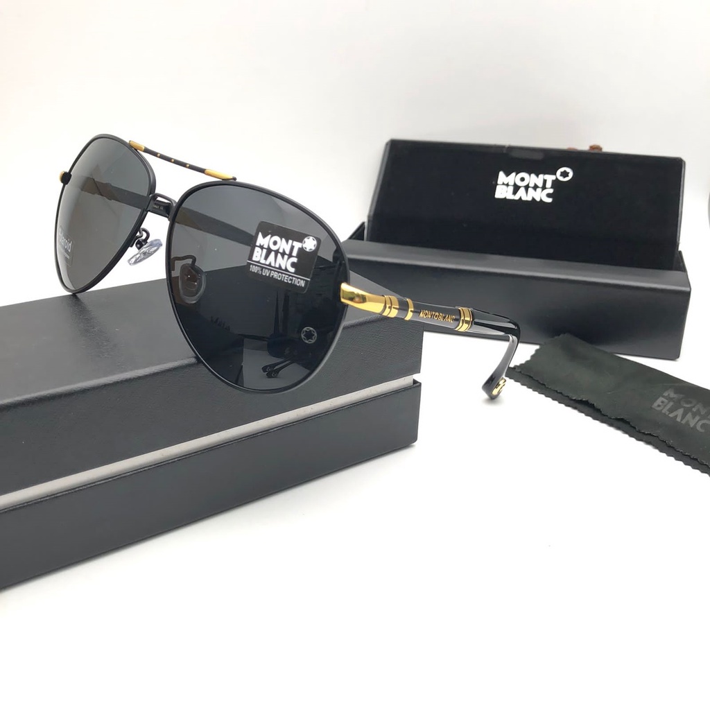 [LOOK STYLISH] Fullset Montblanc 5512 kacamata pria lensa polarized anti uv frame