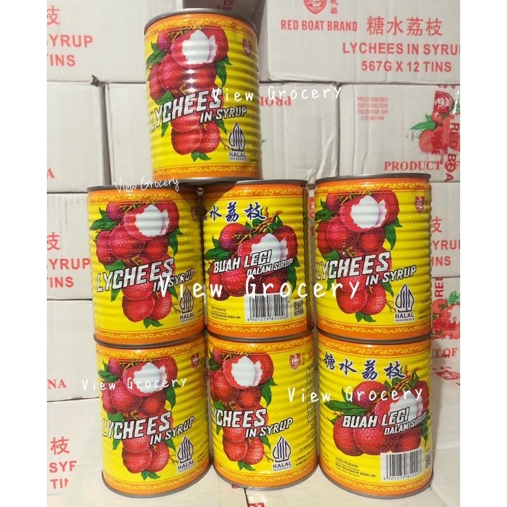 

Khusus hari init0T4f Leci kaleng Red Boat Brand Lychees in syrup - buah leci dalam sirup HALAL