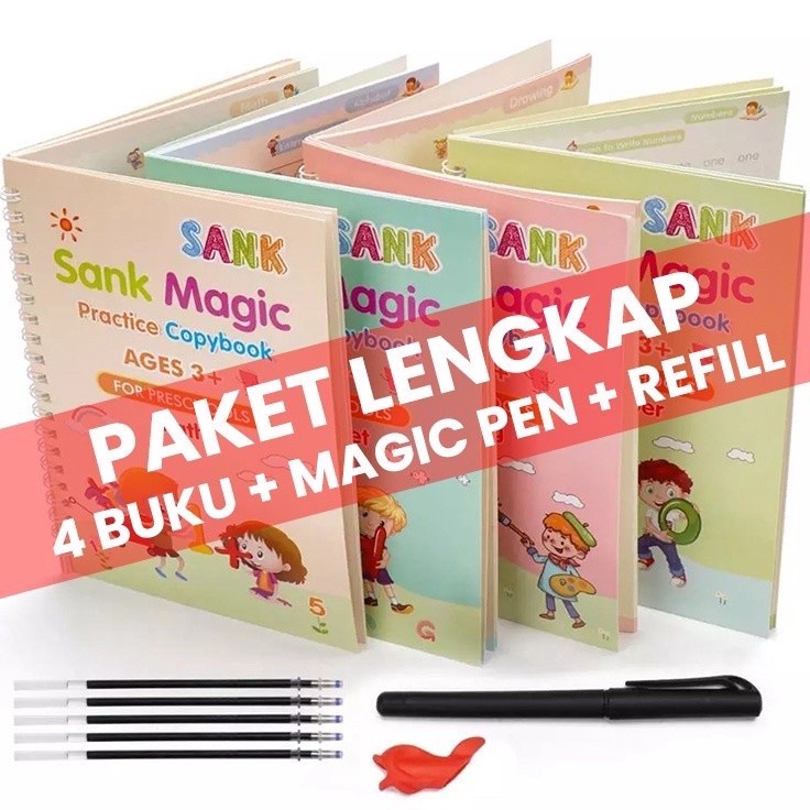 

Big Sale Buku Sank Magic Practice Book 1 SET ISI 4 BUKU + PULPEN Promo