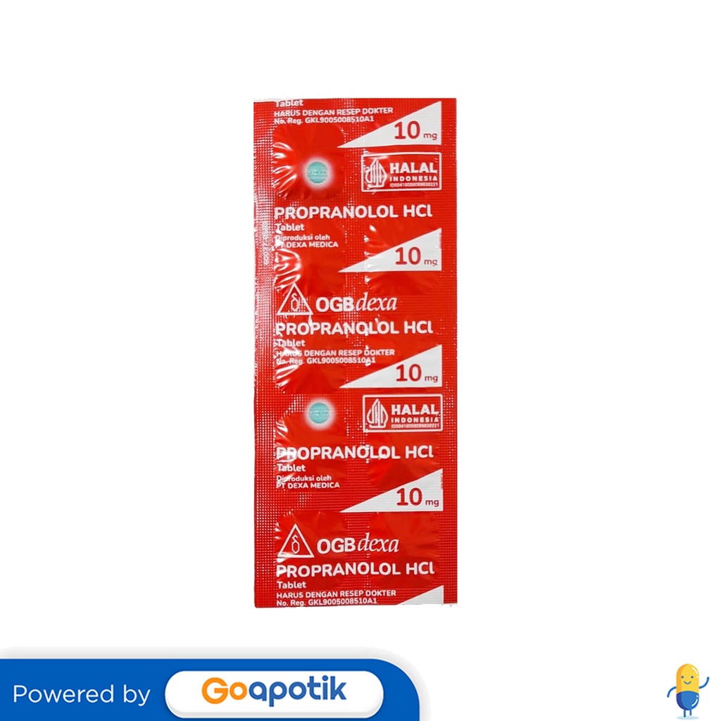 PROPRANOLOL OGB DEXA MEDICA 10 MG STRIP 10 TABLET