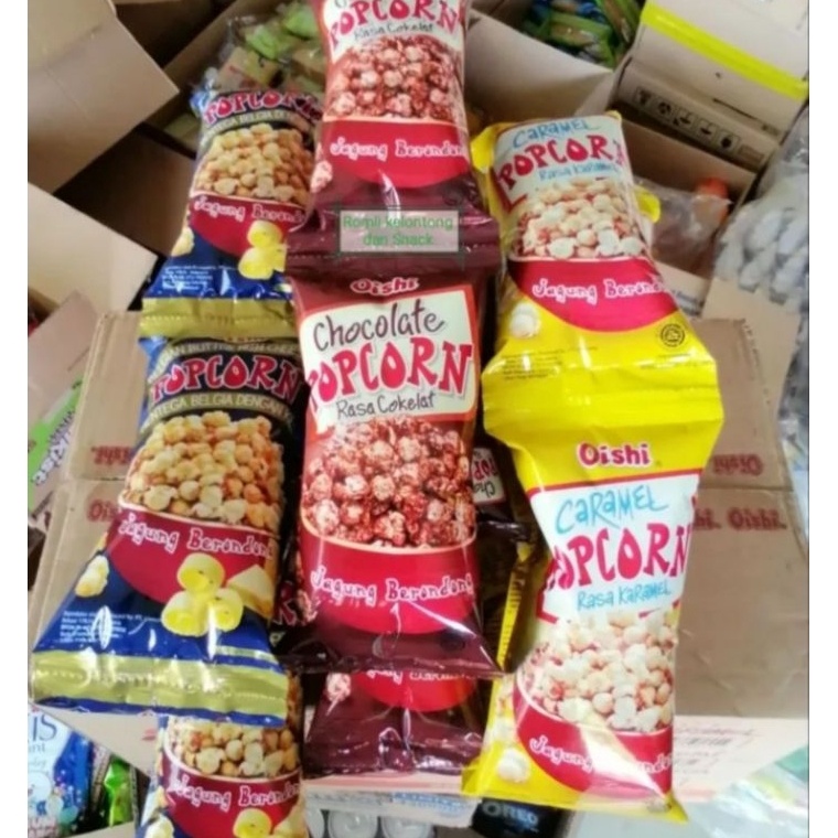 

Cuci Gudang Popcorn Mentega Belgia / Caramel / Cokelat Oishi 1 Renceng Isi 10 pcs 20gr