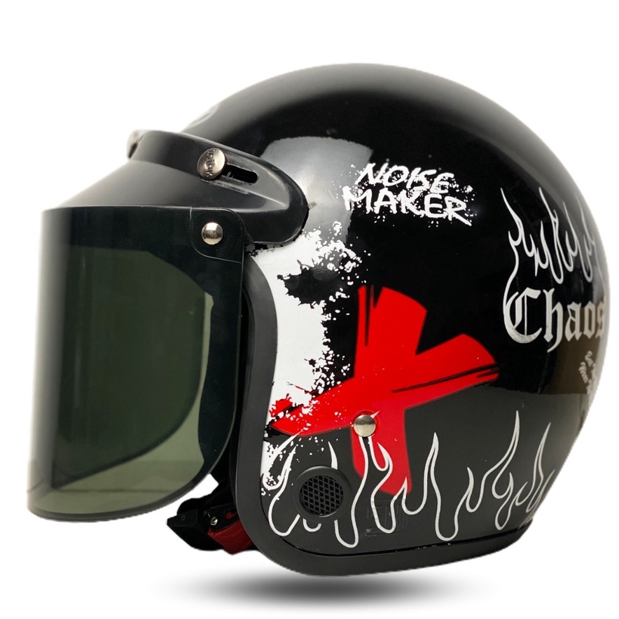 MENARIK R-six Helm Bogokekinian Dewasa SNI Motif Chaos