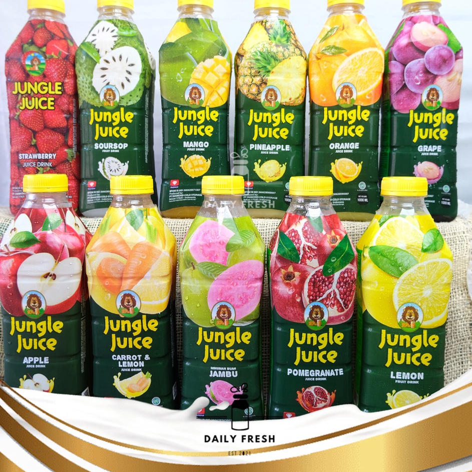 

Model Baru JUNGLE JUICE 1 LITER JUS BUAH ALL VARIAN SEMUA RASA Dijual