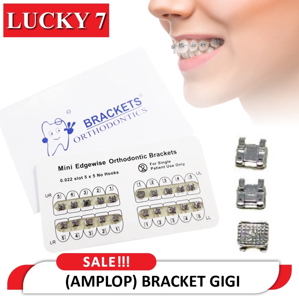 EZ0 1 Set Atas Bawah Bracket Gigi Amplop Behel Mini Perawatan Gigi 100