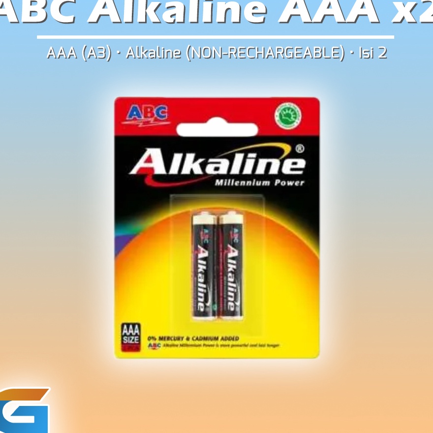 PBSW5057 7.7  Baterai ABC Alkaline size AAA (A3) isi 2