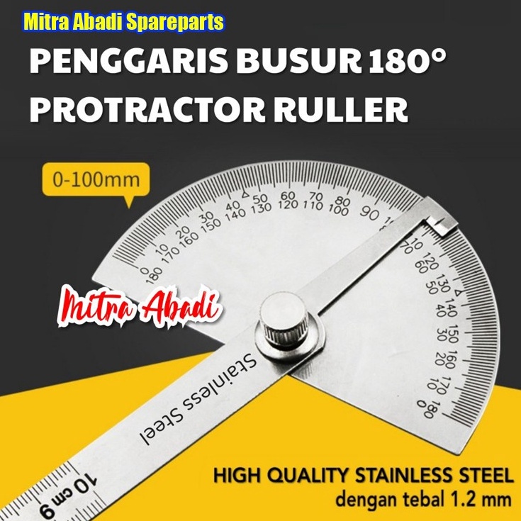 

5.5 HARGA GROSIR Penggaris Busur 180° Stainless Steel Protractor Angle Ruler