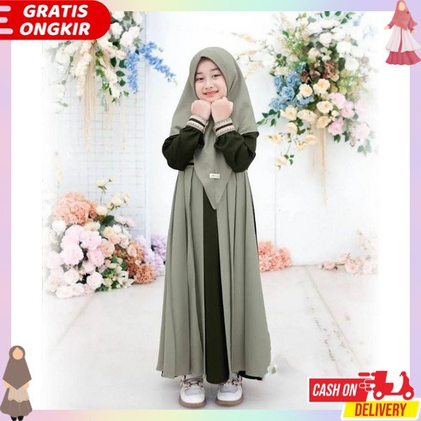 Gamis Anak Cewek Tanggung Umur 9 12 Thn Terbaru 2024 3 4 Tahun 8 7 1 10 5 Pakaian Games Model Simpel