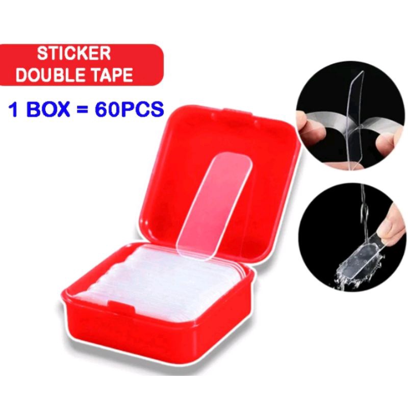 

Isolasi Stiker Double Tape 2 Sisi Isi 60pcs tempel perekat
