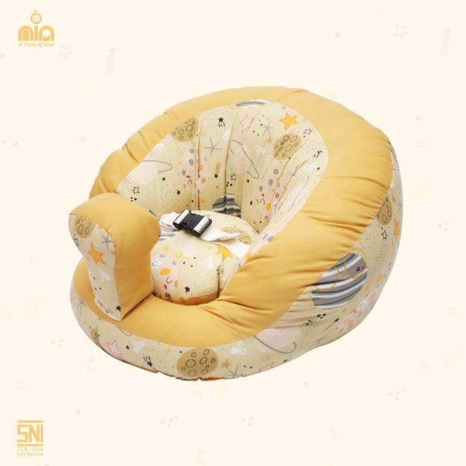 NIA BABY SOFA KAKI BULAT - SOFA BAYI BELAJAR DUDUK NIA EARTH SERIES