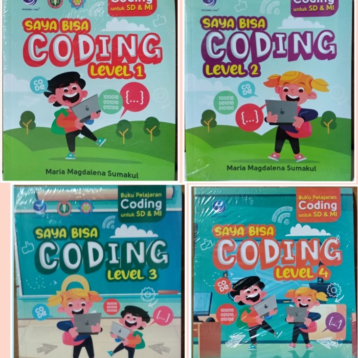 

NEW paket buku coding untuk anak sd dan mi level 1_4 original