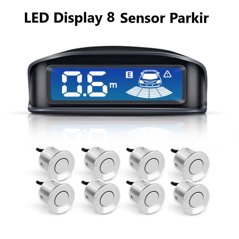 Sensor Parkir Depan Belakang 8 Titik LED Display Sensor Mobil Mundur