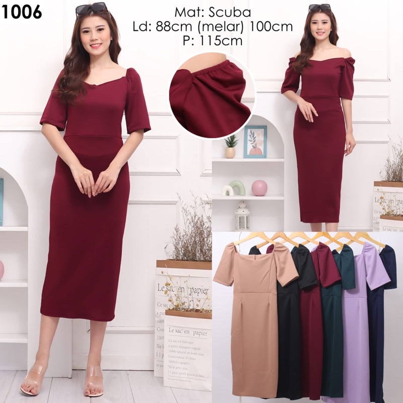 Dress Wanita Terbaru 2023 Korean Style Viral Kondangan Elegan Longdress Natalan Korea Panjang Lengan