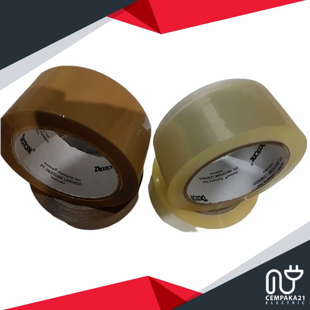 

Dextone Lakban Bening / Coklat Tebal 48Mm x 90 Yard Full