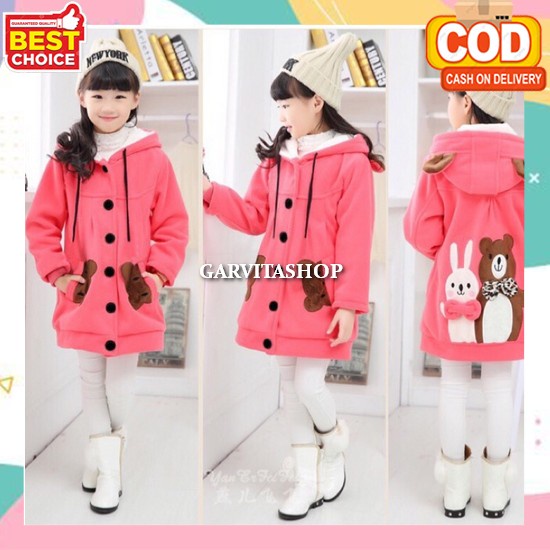 Jacket Anak Cewek Korean Style Jaket Anak Cewek Import Korea 2 3 4 5 Tahun 11 12 13 14 15 Tahun Hood