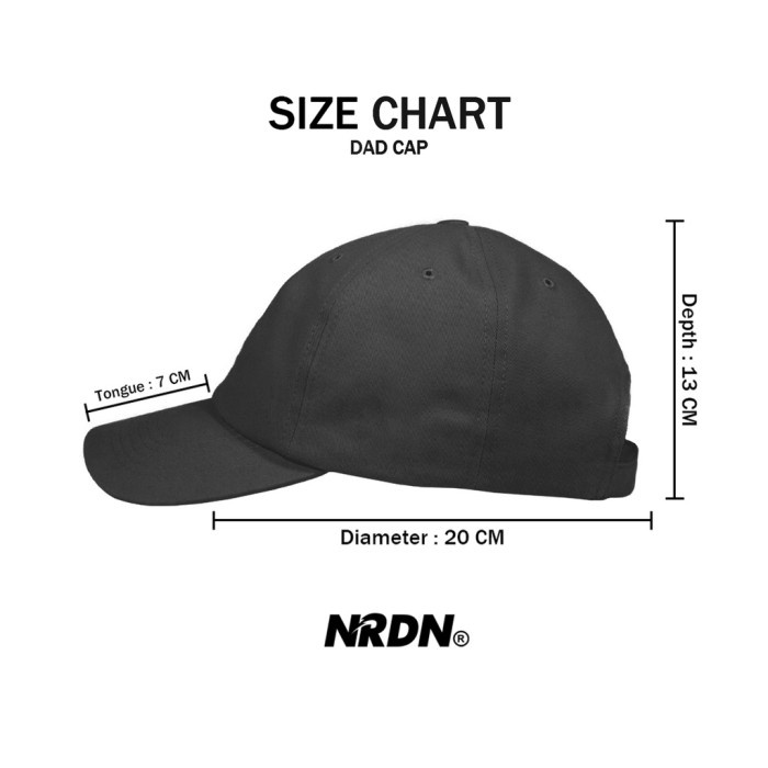 Topi NRDN Clothing Hat Topi CIRCLE BLACK DAD CAP - CAP ONLY(K1N8) Topi Distro Pria Original Terbaru 
