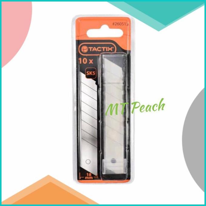 

TACTIX ISI ULANG MATA PISAU CUTTER KNIFE BLADE SNAP-OFF 18 MM 10 PCS 20JVLZ3 suku cadang