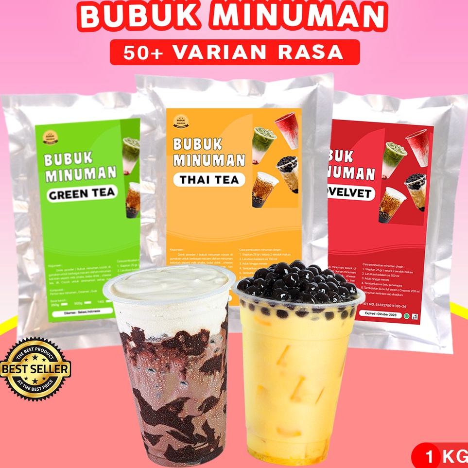 

SPECIAL PROMO BUBUK MINUMAN RASA 1KG / SERBUK MINUMAN RASA / BUBUK MINUMAN ANEKA RASA / BUBUK MINUMAN KEKINIAN
