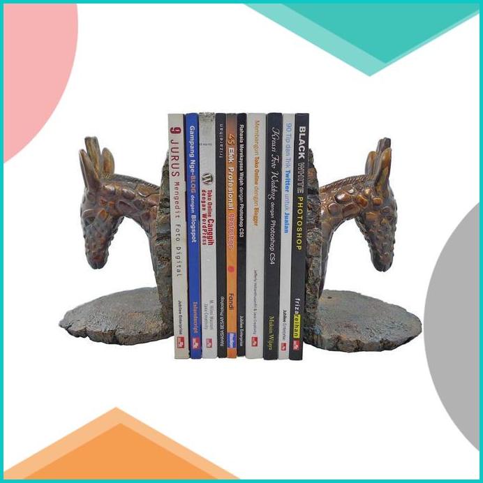 

Hermosa Pembatas Buku/Book End Head Giraffe 20JVLZ3 perkakas