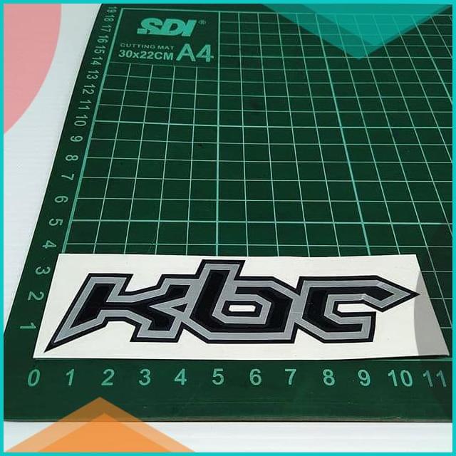 

Cutting Sticker Logo Helm KBC Chrome Silver Background Hitam 10x3cm 20JVLZ3 suku cadang