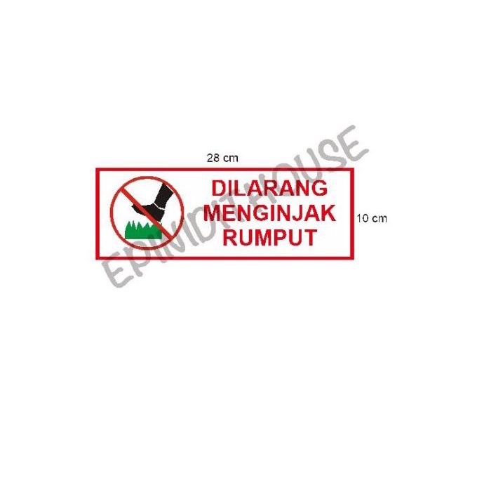 

Stiker Vinyl Dilarang Menginjak Rumput Prohibition Sign Tempat Wisata - Langsung Kirim