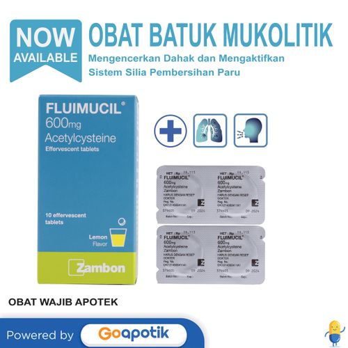 FLUIMUCIL 600 MG BOX 10 TABLET