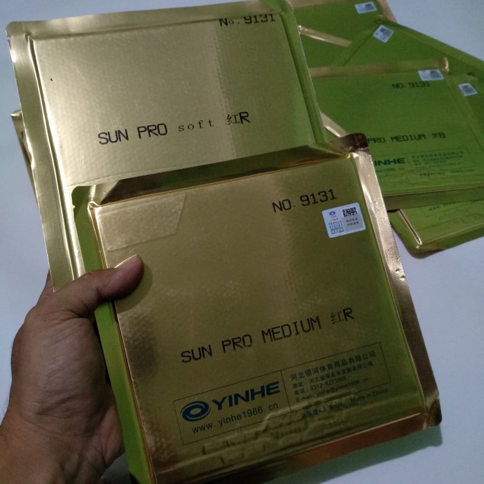 KARET PINGPONG TENIS MEJA YINHE SUN PRO SOFT DAN MEDIUM