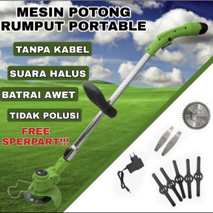 Mesin Potong Rumput Portable Alat Pemotong Rumput Tanpa Kabel