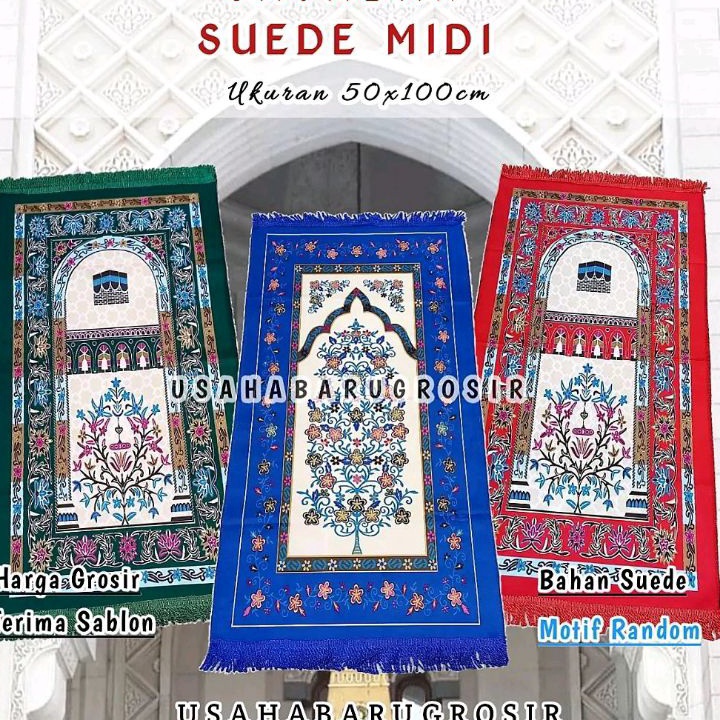 09✸ SAJADAH TURKI GROSIR MURAH TIPIS TRAVEL BEST SELLER suedee midi O-76