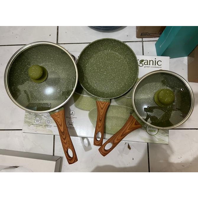 Bolde Organic Green Pan Set 5Pcs - Panci Set 5 Pcs