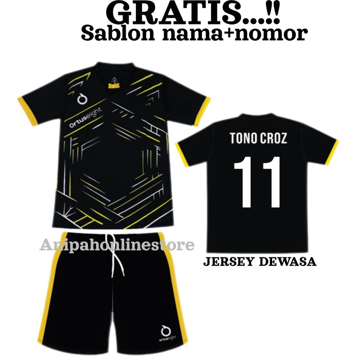 Bestseller Free Sablon Nama Nomor Punggung Jersey Dewasa/ Baju Futsal Pria Wanita