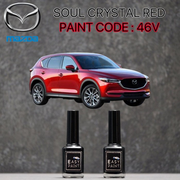 CAT OLES MOBIL SOUL RED CRYSTAL 46V MAZDA CX5 CX3 MERAH CANDY METALIK