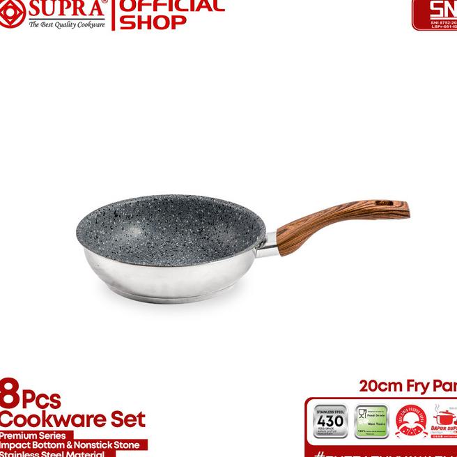 Supra Panci Set 8 Pcs Stainless Steel Premium Series
