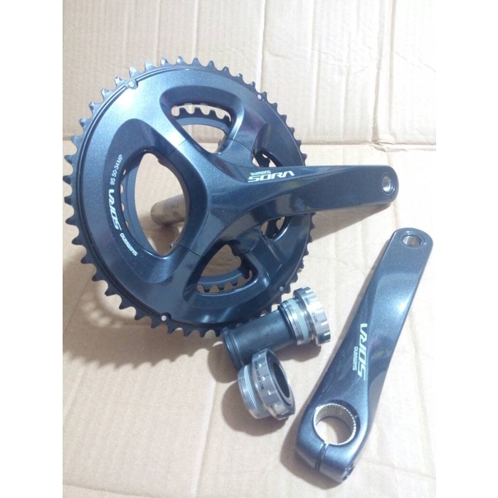 ✨Ori Crank Set Balap Sora R3000 Shimano Diskon
