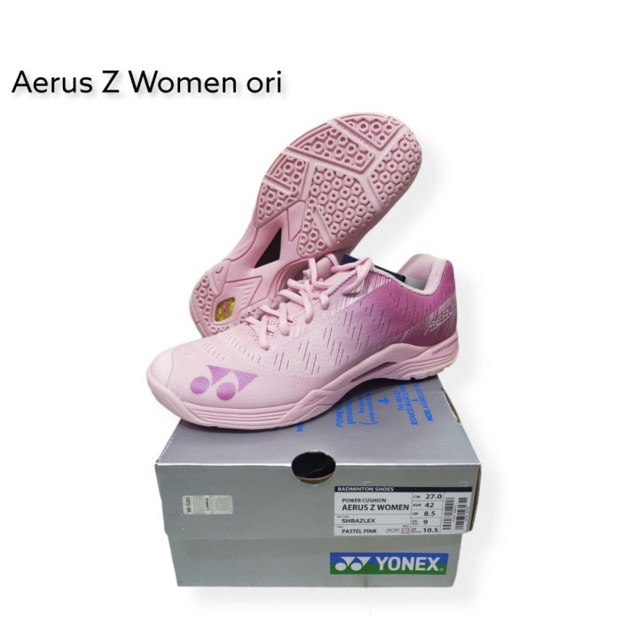 ✨Ori Sepatu Badminton Yonex Aerus Z Women Pink Original Berkualitas
