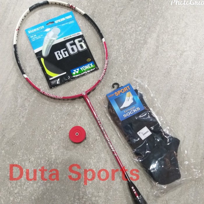 [Best Seller] Raket Rsl Matrix Calibre 6 Oversize  Senar Bg 66 Ori  Pasang Berkualitas