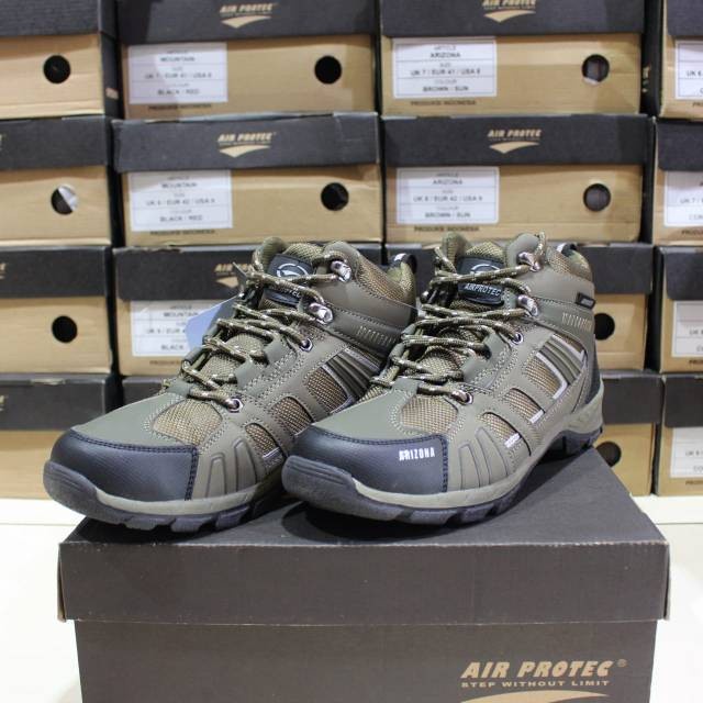 [New Ori] Sepatu Gunung Waterproof Air Protec Arizona Outdoor Hiking Boots Bisa Sameday