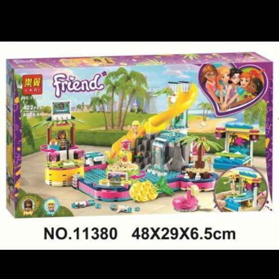 [New] Brick Bela Lari 11380 Andrea'S Pool Party 472Pcs Mainan Building Block Diskon