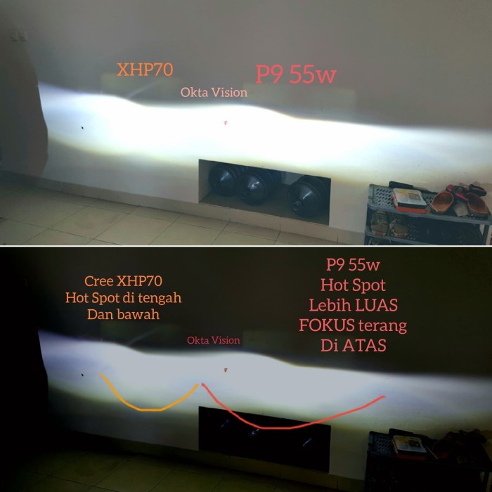 Lampu Led Mobil Terang 60W Yaris Vios Hir2 / 9012 Cree Xhp70 Xhp 70 Best