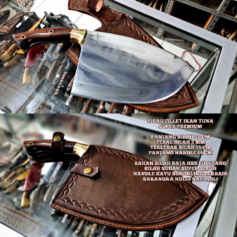 Pisau Fillet Ikan Tuna / Pisau dapur / Chef Knife PREMIUM