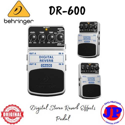 ✨New Behringer Dr600 Digital Stereo Reverb Efek Pedal Gitar Original Dr-600 Terbaru