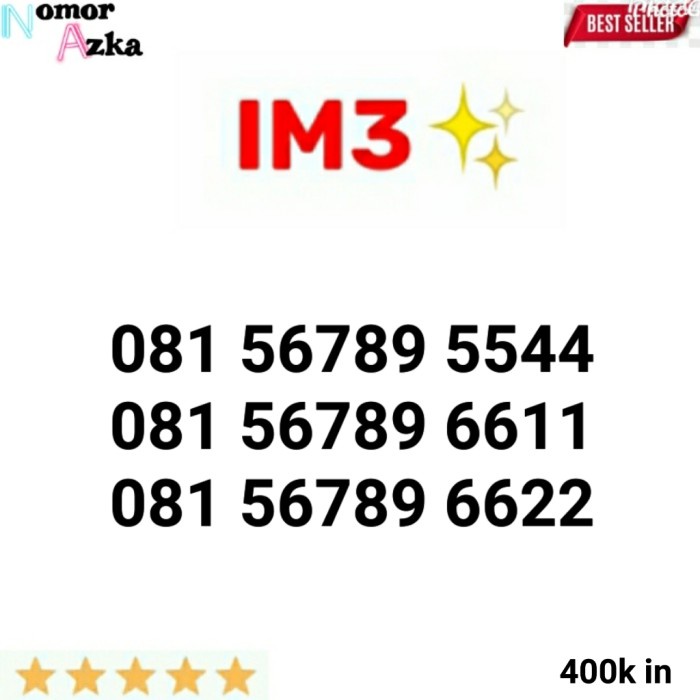 [Ori] Nomor Cantik Im3 0856 Seri 56789 5544 Ain22 Limited