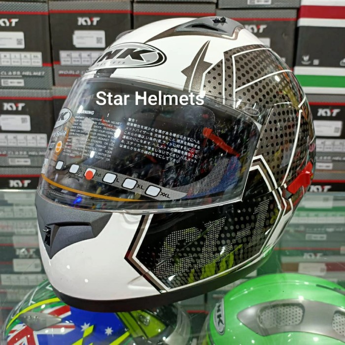 [New Ori] Helm Ink Cl1 Hexagon White / Gun Metal  Free Tas Ink Original Bisa Sameday