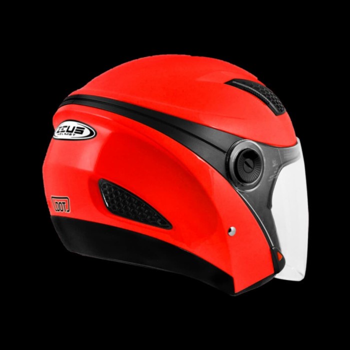[New Ori] Helm Half Face Zeus 610 Orange Fluo Terbaru