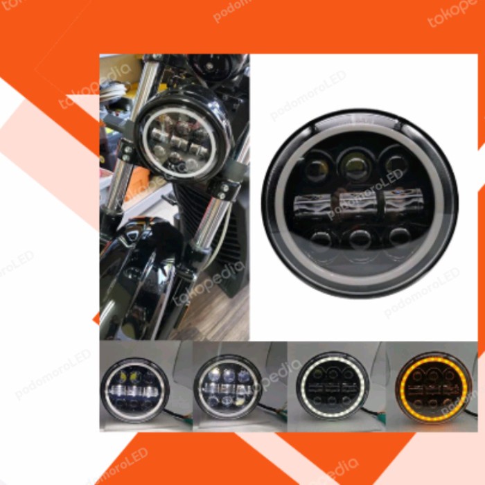 ✨New Lampu Daymaker Bulat 5 Inchi Motor Bisa Gojek