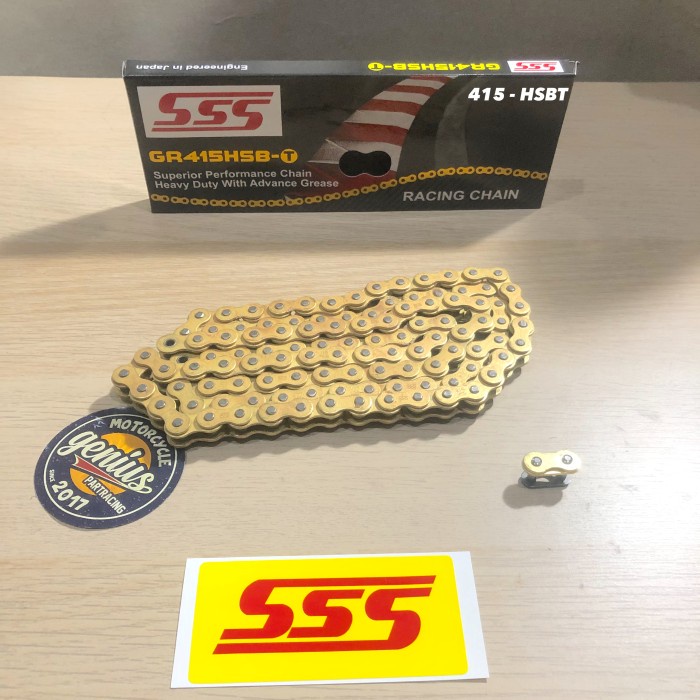 ✨Ori Rantai Sss Hsbt 415-130L Cbr - Cb150- Ninja R - Vixion -Gsx 150 Limited
