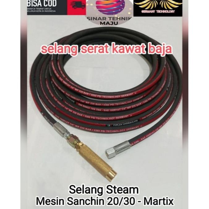 Selang Steam Mesin Cuci Motor Mesin Sanchin 20/30 Selang Lapis Kawat