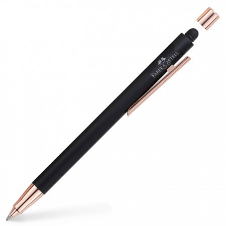 

✨Sale Faber-Castell Ballpoint Neo Slim Black Matt Rosegold Stylus Terbatas