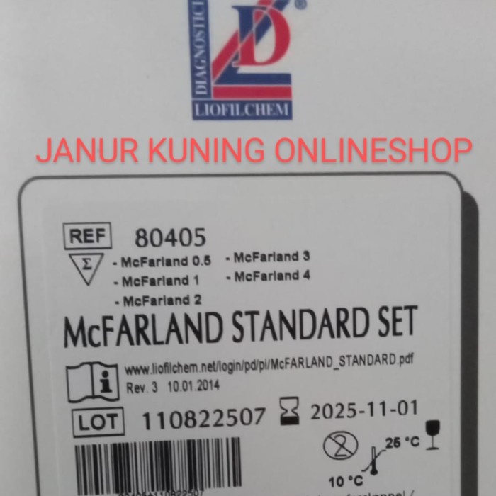 

✨Sale Mc Farland Standard Set 0.5 - 1.0 - 2.0 - 3.0 - 4.0 5 Tubes Diskon