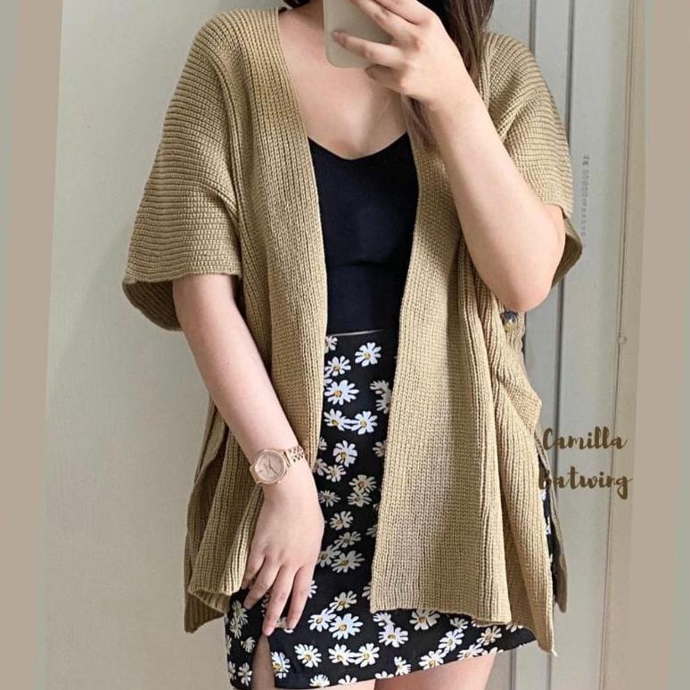 Terbaru Camilla Batwing Premium / Camilla Outer/ Poppy Batwing Rajut / Rajut Tebal Premium Grosir