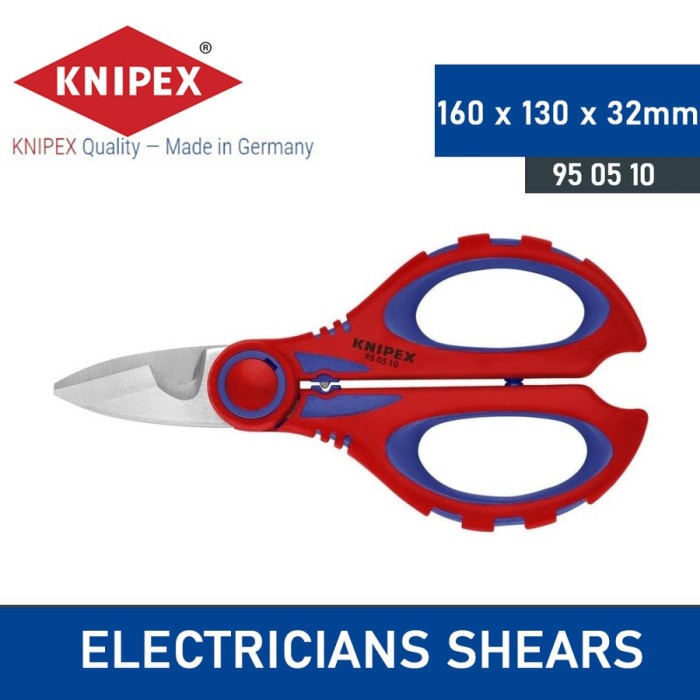 

✨Sale Gunting Kabel Electrik 95 05 10 Sb Electricians’ Shears Knipex Diskon